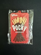 Correa llavero de goma Pocky Chocolate Glico. Nuevo en paquete. Chocolate
