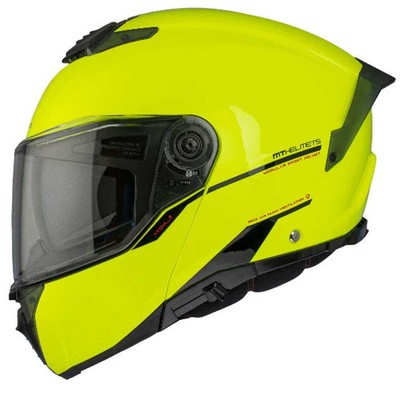 MT ATOM 2 FLUO YELLOW ECE 22.06 MOTORRAD BIKE KLAPPHELM VORNE MODULAR HELM