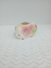 Vintage Shawnee Pottery Pig Floral Planter Succulents Spring Trinket