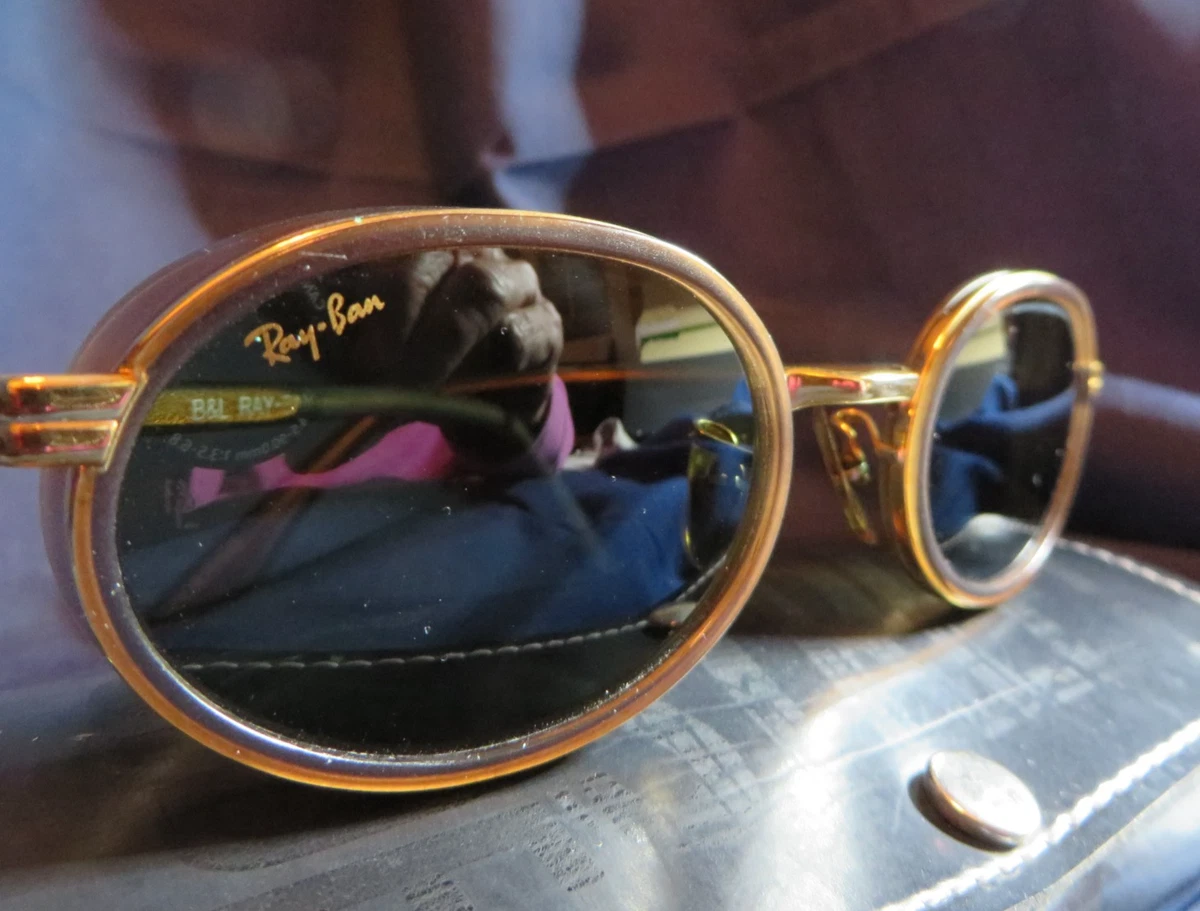 ビンテージ　B&amp;L Ray-Ban Deco ls Oval W1536 Ray-Ban W1536 Deco Metal Oval Silver Arista Sunglasses