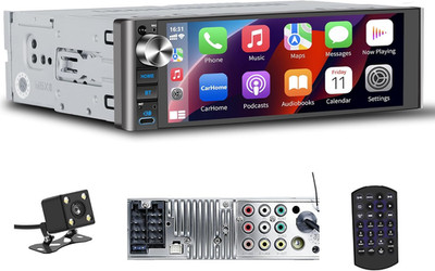 LSLYA Single Din Car Stereo with Wireless Apple CarPlay & Android Auto   240W Ou