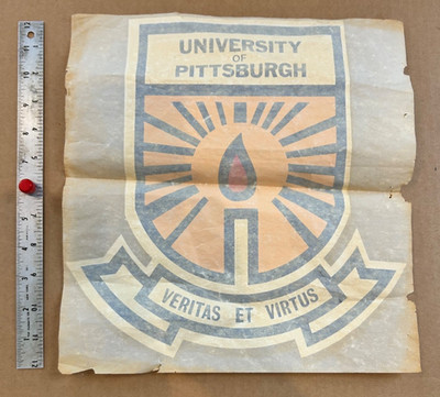 Vintage University of Pittsburgh Veritas Et Virtus Iron on Decal