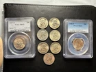 9 1940s Washington Silver Quarter Lot EF-MS65 1940-1948, 47 & 48 areD Very Sharp