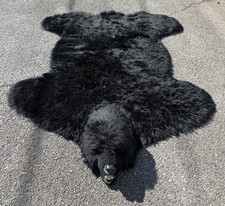 Vintage 1972 Rojan Faux Bear Skin Rug 6 Feet Realistic Lodge Decor Rare HTF