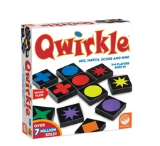MindWare Qwirkle Game, 108 Durable Wooden Tiles & Canvas Drawstring Bag, Family