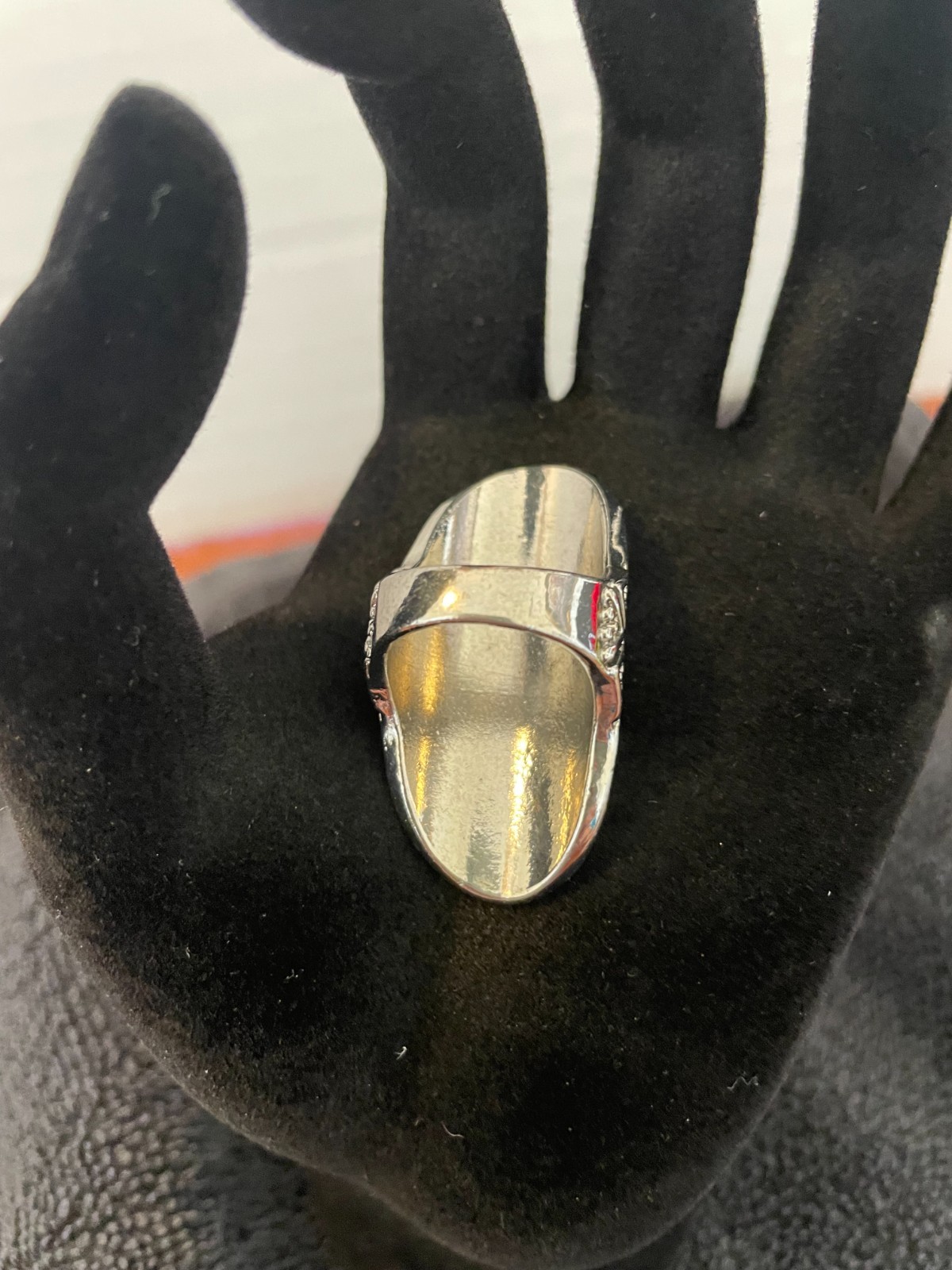 Silver colored ring mandala ring - image 7