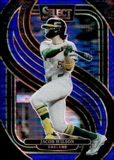 2025 Panini Select - Premier Level Jacob Wilson #164 Blue Pulsar Prizm /99 (RC)