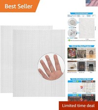 2-Pack 11''x14.2'' Crimped 304 Stainless Wire Mesh Screens - Rust-Free  Durable
