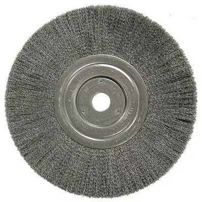Weiler 8'' Narrow Face Crimped Wire Wheel .008'' Steel Fill 3/4'' Arbor Hole 01148