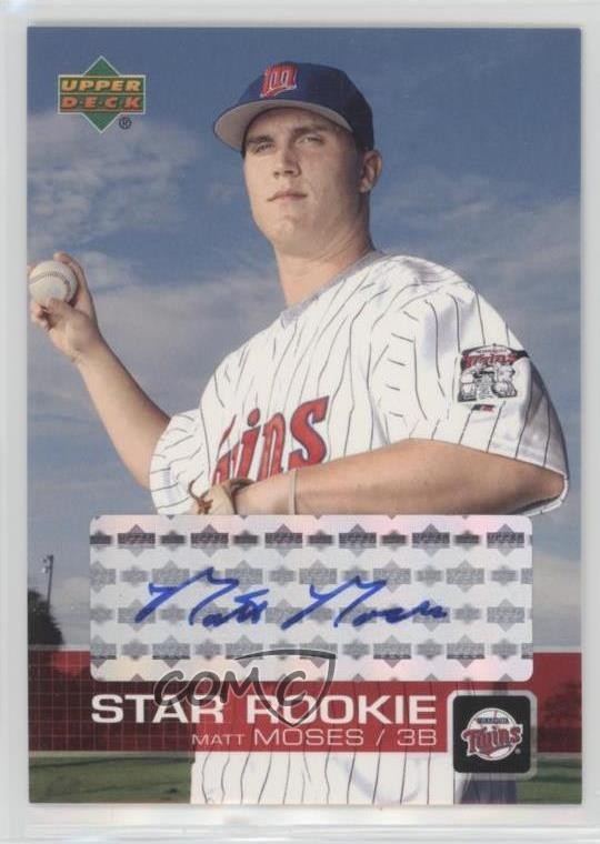 2003 Upper Deck Prospect Premieres Matt Moses #P46 Auto 0f6