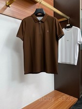Brunello Cucinelli Regular Collared Cotton Men's Brown Short-Sleeve Polo Shirt
