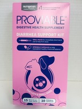 PROVIABLE CAT DOG DIGESTIVE SUPPLEMENT DIARRHEA SUPPORT KIT 10 CAPS 15mL PASTE
