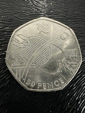2011 British Olympics 50pence Table Tennis Coin Circulated
