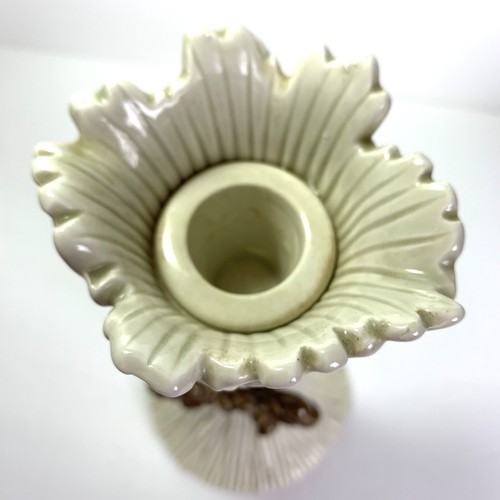 Fitz And Floyd Daisy Boy Candlestick 1975 Brown Rope Bow 9 3/4" Mid Century - Picture 3 of 10
