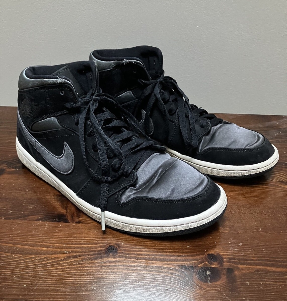 Jordan Retro Nylon Jordan Air Jordan Black/Blue Leather And Nylon