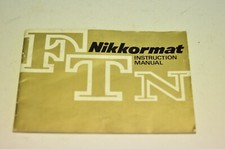 Nikon Nikkormat Nikomat FTN instruction manual in English.