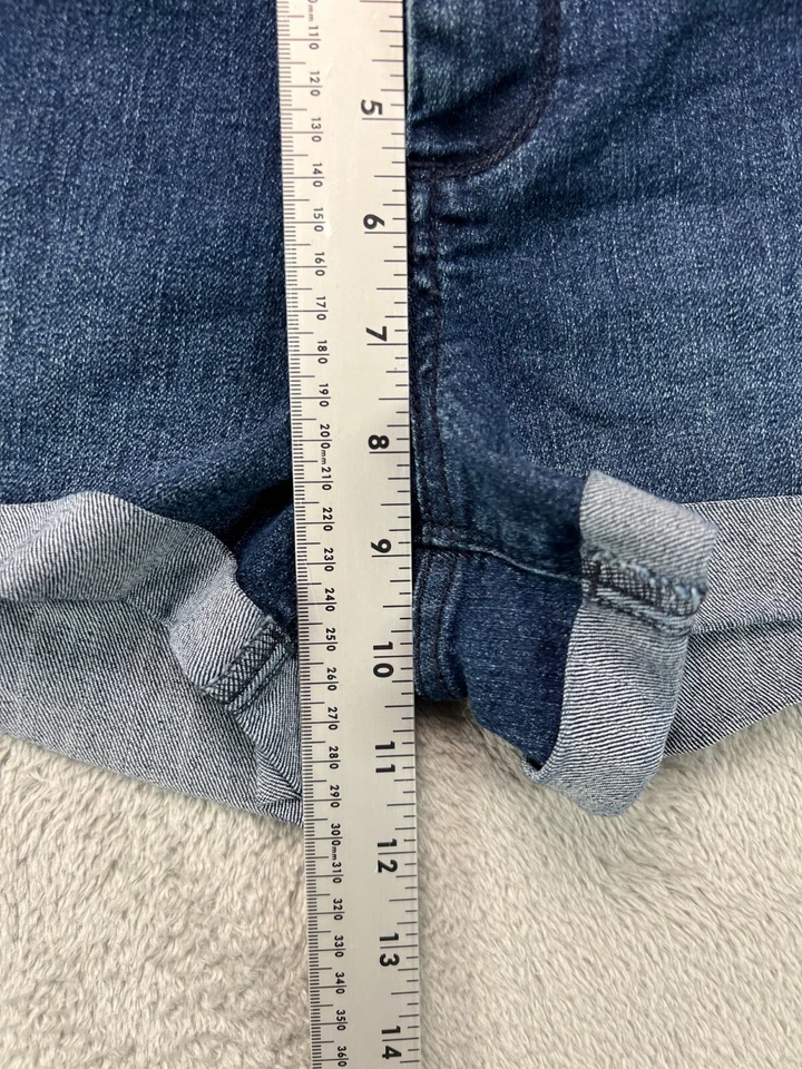 Candies Jean Shorts Juniors 7 Womens 30 Blue Jean Denim Dark Cuffed Mid Rise - Image 3 of 4