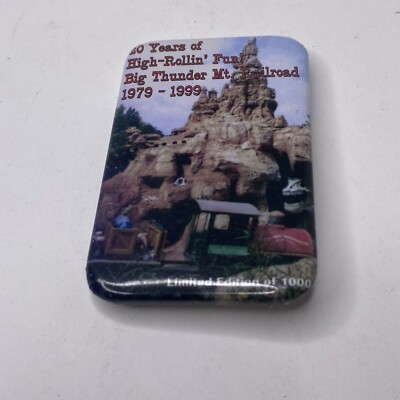 Disney 20 years big thunder mt. pin button of 1000 high-rolling fun 1979 Limited
