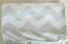 Circo Gray White Fleece Chevron Zig Zag Print Baby Blanket Sherpa Back 2015