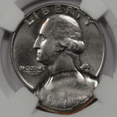 1970 D NGC MS66 Double Struck 2nd Off Center Indent Quarter Mint Error Unique