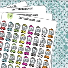 Smoothie Blender Juicing Tracker Hand Drawn Planner Stickers Organizer Healthy