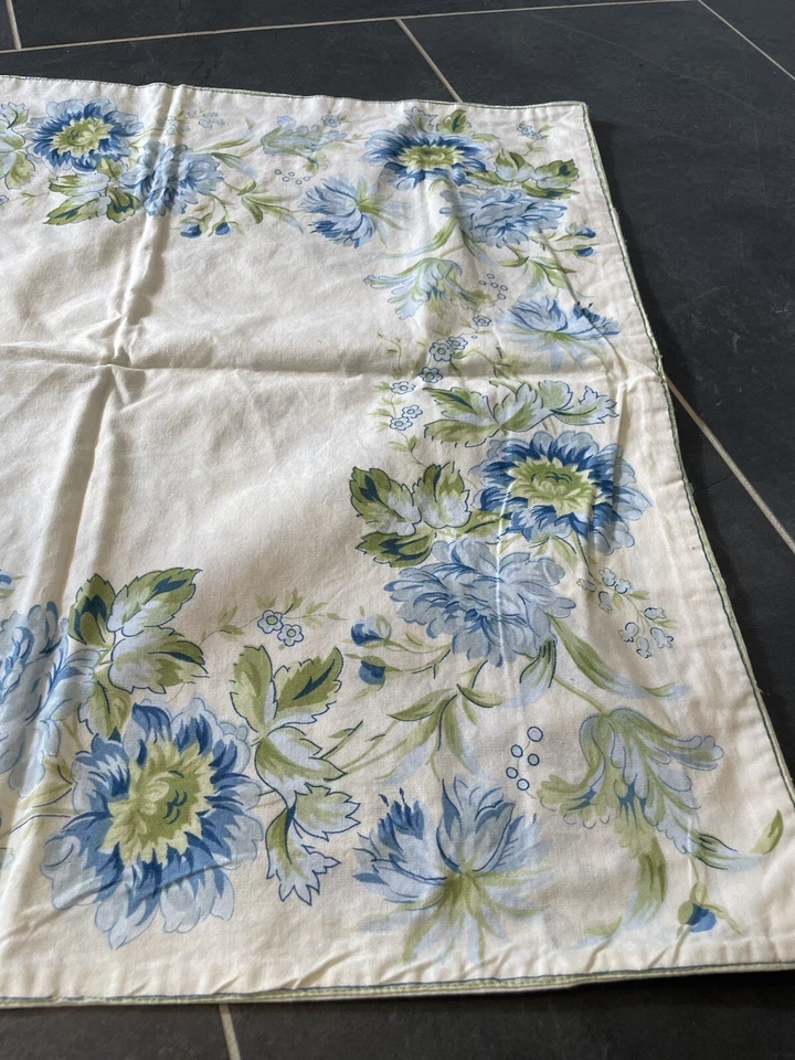 Funda funda de almohada April Cornell floral púrpura verde azul crema Foto 4 de 4