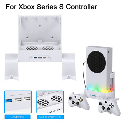 Wall Mount Kit Holder Bracket with Cooling Fan For Xbox Series S Controller 