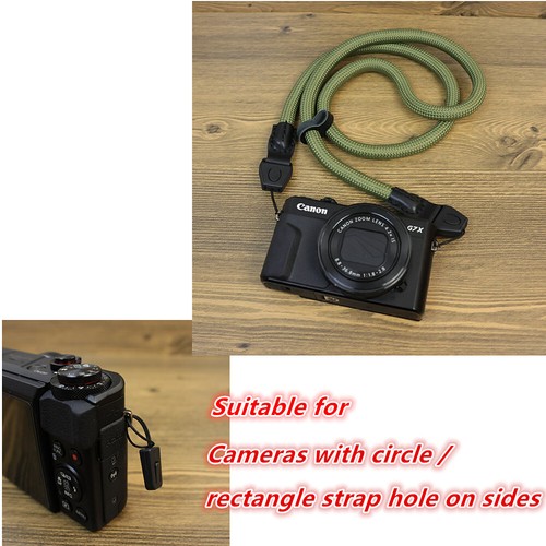 Tracolla fotocamera corda nylon sgancio rapido per Canon DSLR mirrorless - Foto 5 di 11
