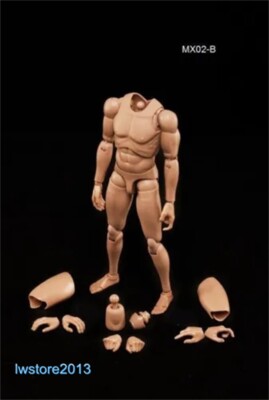 MX02-B 1/6 Male Narrow Shoulders Muscular Skin Action Figure Body Model Toys