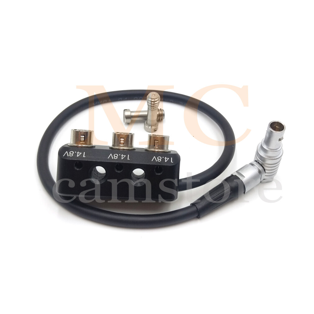 Right Angle 0B 2 Pin Male to 3 x Hirose 4 Pin Female，for Camera