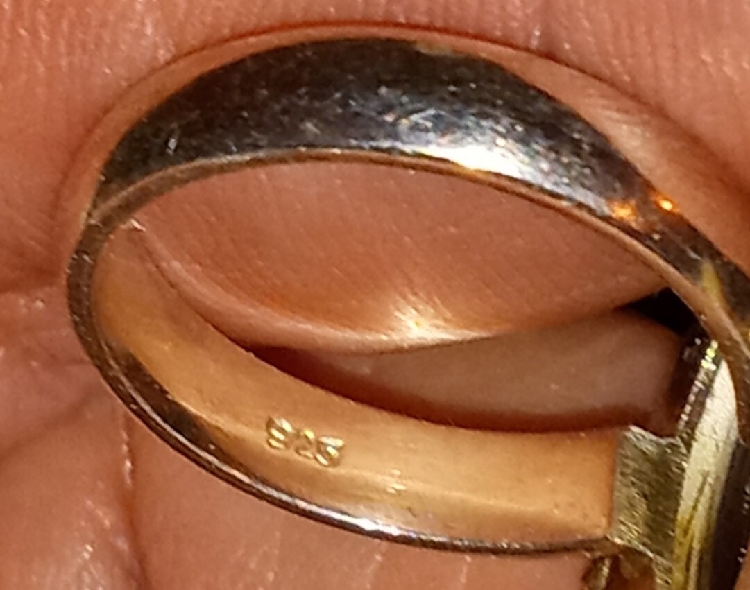 IOLITE 925 Solid Sterling Silver Ring Size 6 Face… - image 18