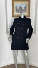 Rouge A Levres  Double Breasted Wool Coat Black Size It 44