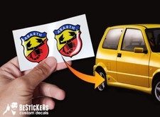 ADESIVI resina stemma rilievo 3d restauro minigonne fiat cinquecento 500 abarth