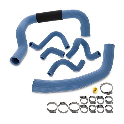 1986-1993 MUSTANG HEAVY DUTY BLUE SILICONE HOSE & CLAMP KIT OUTLAW 5.0 SALE - Picture 1 of 24
