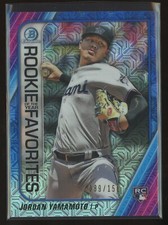 Jordan Yamamoto 2020 Bowman Mega Box Mojo Blue Refractor RC /150 Rookie Card SP
