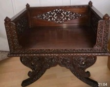 antike Holzbank Handarbeit