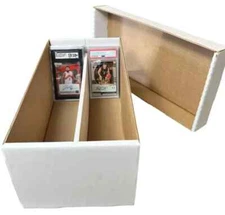 2-Pack • 2-Row Graded Trading Card Storage Box • Woodhaven Trading Firm