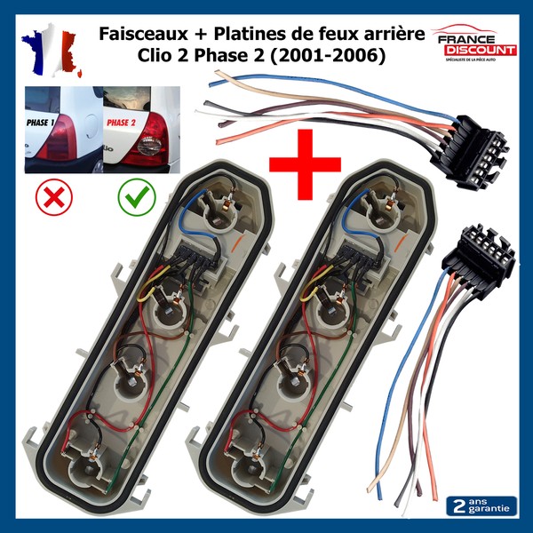 Stecker Platte TüR Lampe GlüHbirne Reparatursatz RüCklicht FüR Clio 2 Phase-image