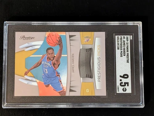2009 Panini Prestigious Picks GOLD James Harden ROOKIE /100 SGC 9.5 MINT+