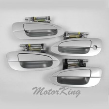 Motorking Door Handle For 02-06 Nissan Altima Outside 4 Pcs Set K12 Silver Ds240