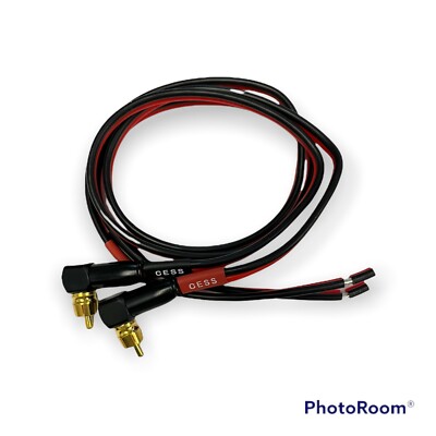    2 Wire Pack CESS 166 2-Channel Right Angle RCA Plugs Adapter - 2 Feet   