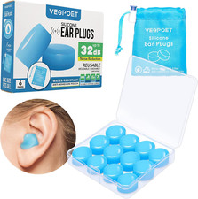 Ear Plugs for Sleeping - Reusable Moldable Silicone Earplugs Noise Cancellin...