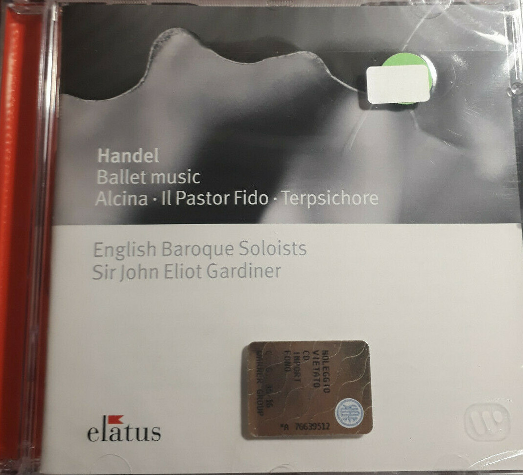 HANDEL,GARDINER- BALLET MUSIC,ALCINA,PASTOR FIDO,TERPSICHORE*CD NEW SEALED NUOVO