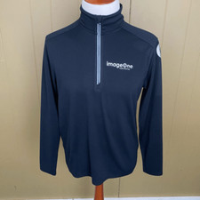 Men Medium quarter zip textured pullover black