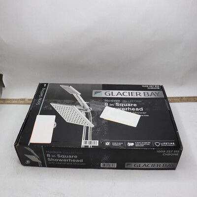 Glacier Bay Dual Tub Wall Mount Fixed and Handheld Shower Head Polished Chrome