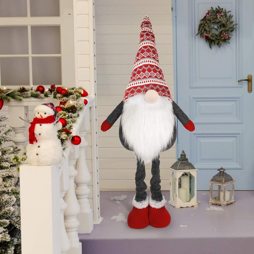 Large Standing Christmas Gnomes, 40 Inch Swedish Tomte Large Gnome Stuffed Plush - Picture 5 of 7