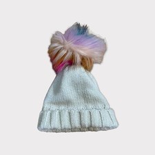 Girls  Rainbow Pom Chunky Knit Beanie - Cat  Jack One Size