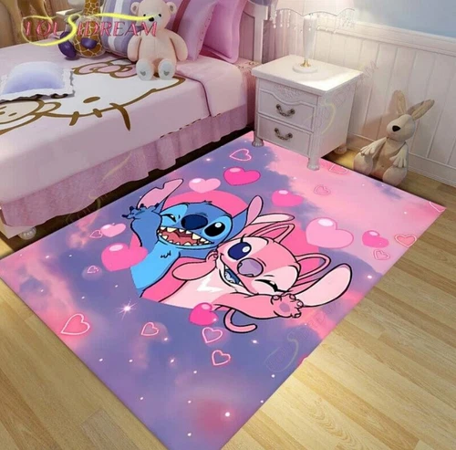 Kinder Teppich 3D Stitch Teppich Bodenmatte Schlafzimmer Teppich Fußmatten -- - Bild 8 von 24
