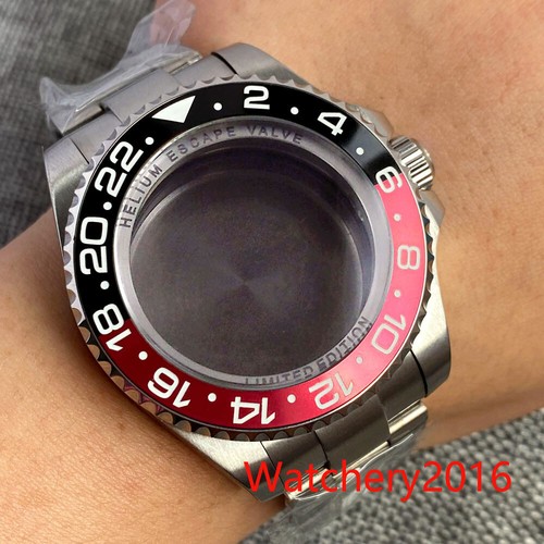 43MM Watch Part Blue Bezel Watch Case Letter Chapter ring Fit NH35 2824 Movement - 第 11/22 張圖片