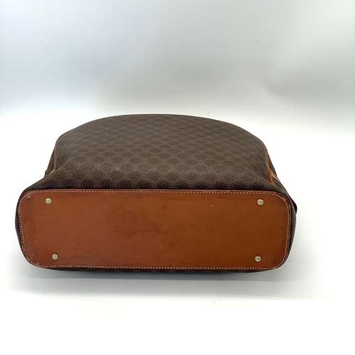 CELINE Macadam Hand Bag Blason Pattern PVC Leather Brown Authentic - Picture 8 of 20